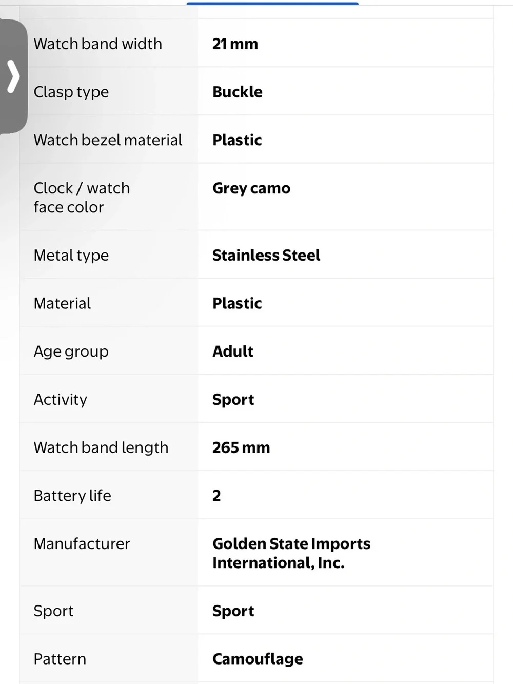 George Gray Camouflage Digital Sport Watch